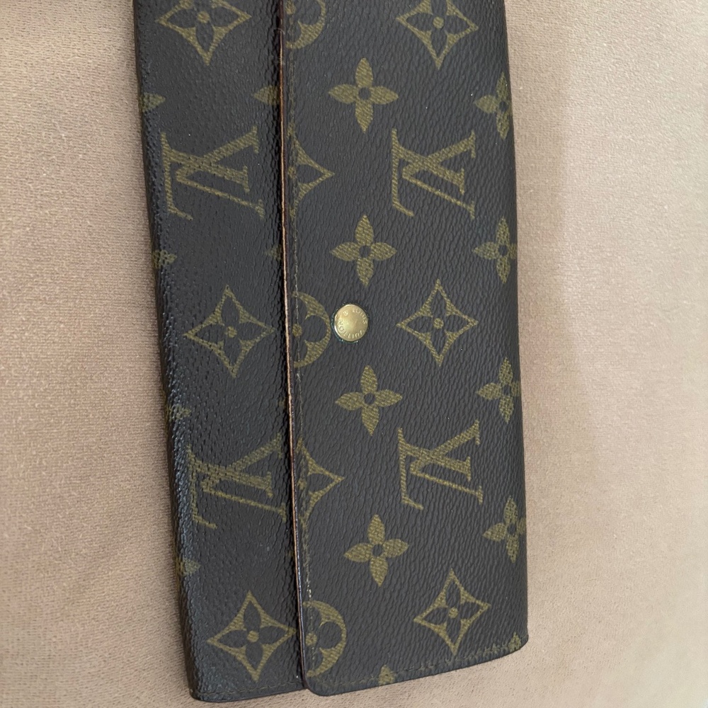 Louis Vuitton envelope checkbook wallet